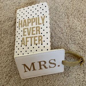 Bridal Travel Set - passport holder & luggage tag